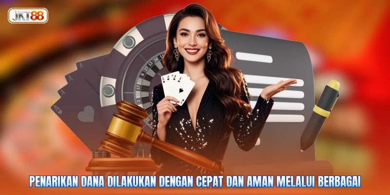 Penarikan dana dilakukan dengan cepat dan aman melalui berbagai